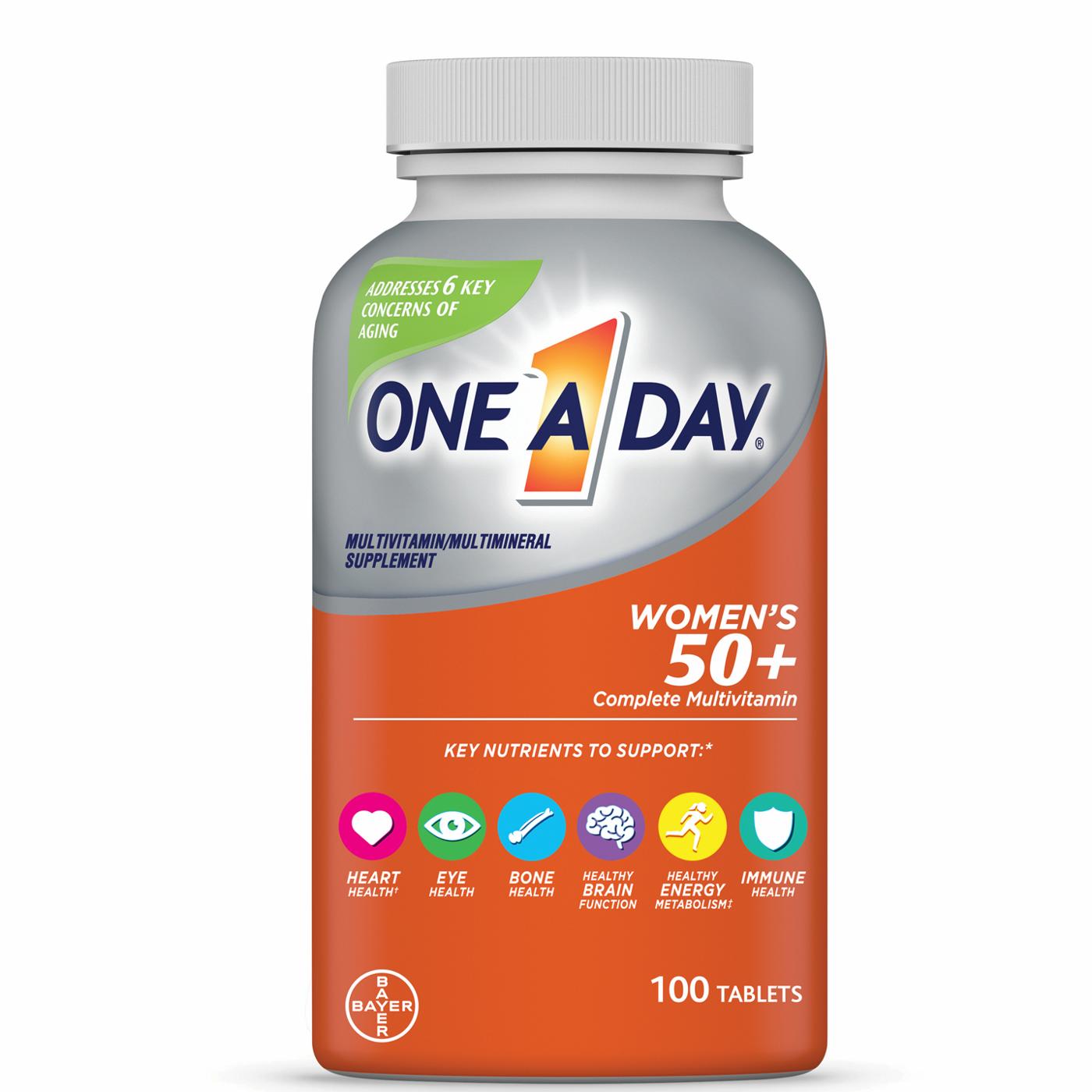 One A Day Women's Multivitamin/Multimineral Supplement 50+ Healthy Advantage Tablets; image 1 of 5