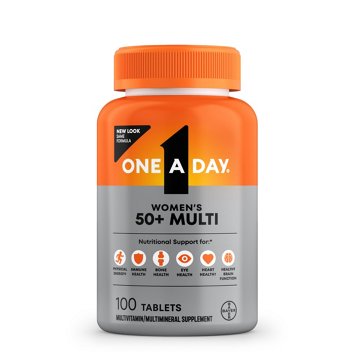 One A Day Women's Multivitamin/Multimineral Supplement 50+ Healthy Advantage Tablets, 100 ct