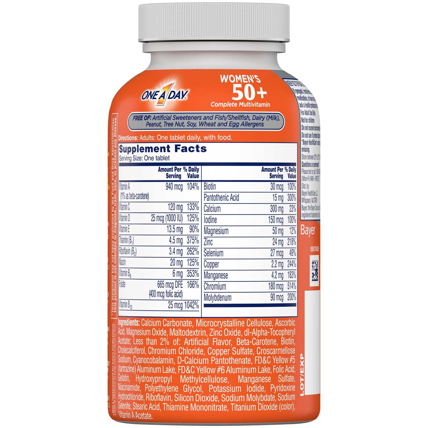 One A Day Women's Multivitamin/Multimineral Supplement 50+ Healthy Advantage Tablets; image 3 of 5