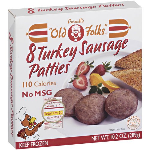 Purnell's Old Folks Turkey Sausage Patties Shop Sausages & Hot Dogs