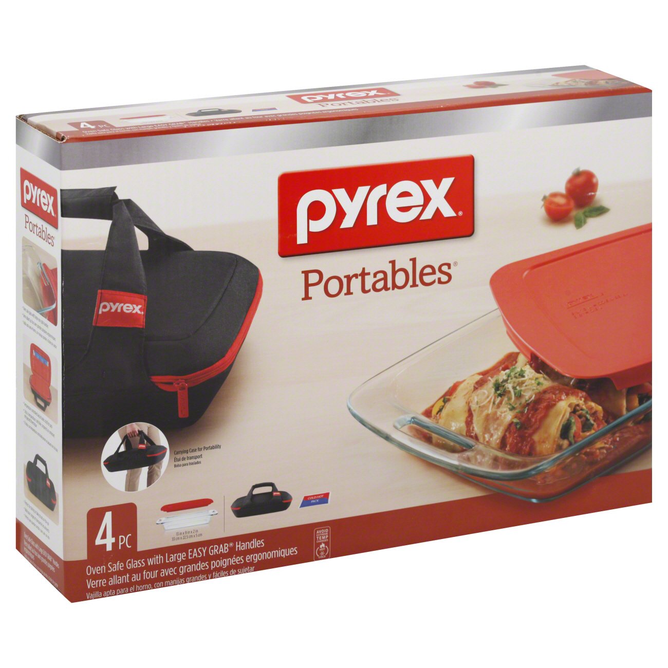 Pyrex 4pc Portables Easy Grab Baking Dish Set : Target