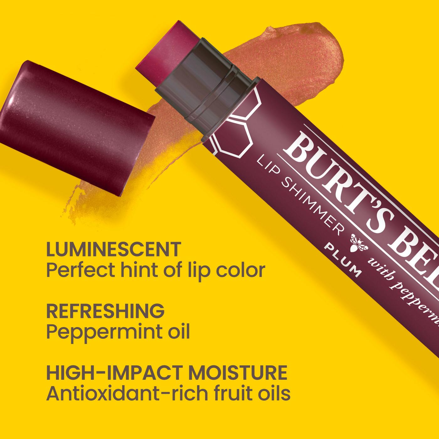 Burt's Bees Plum Lip Shimmer; image 6 of 13