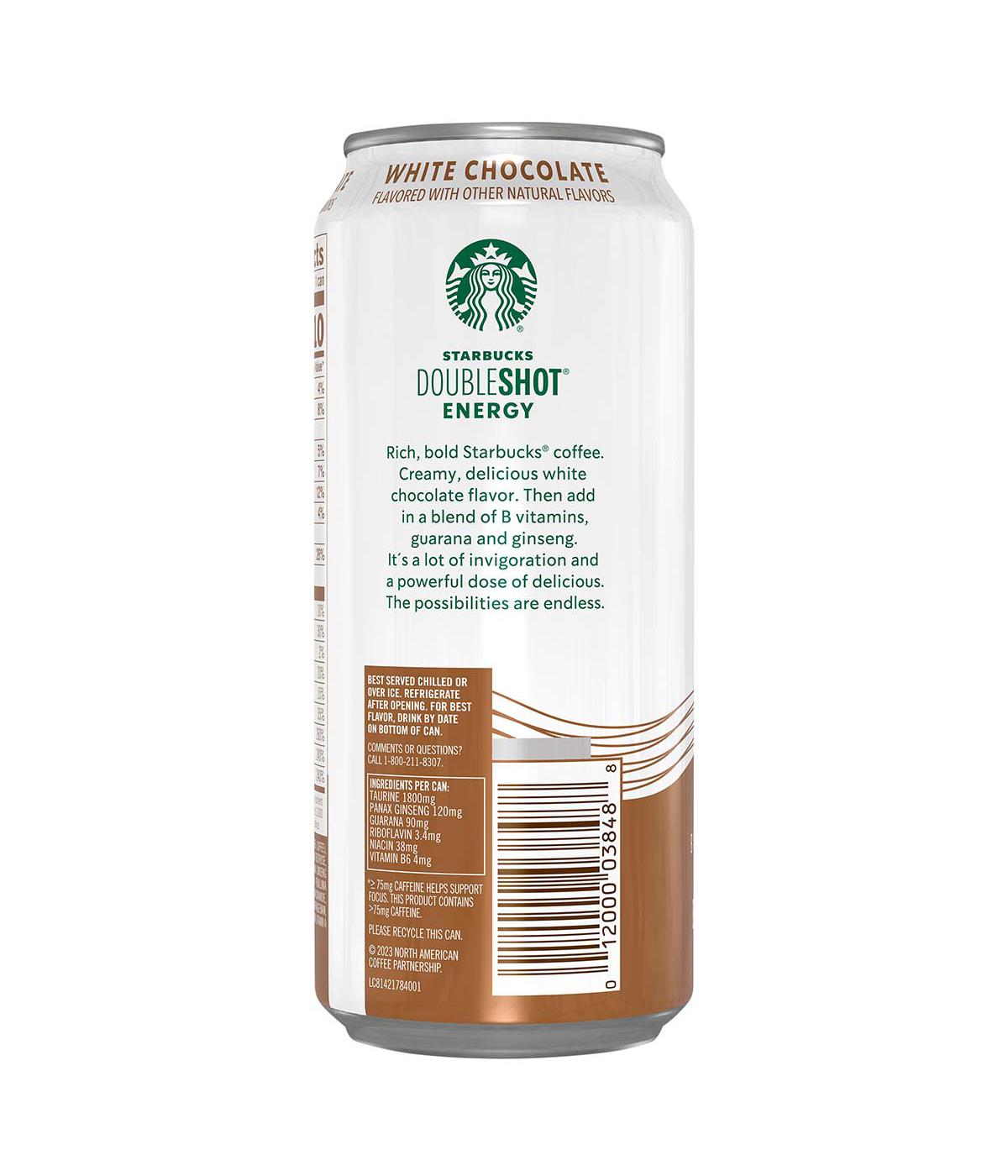 Starbucks White Chocolate Double Shot Energy Coffee Drink; image 3 of 3