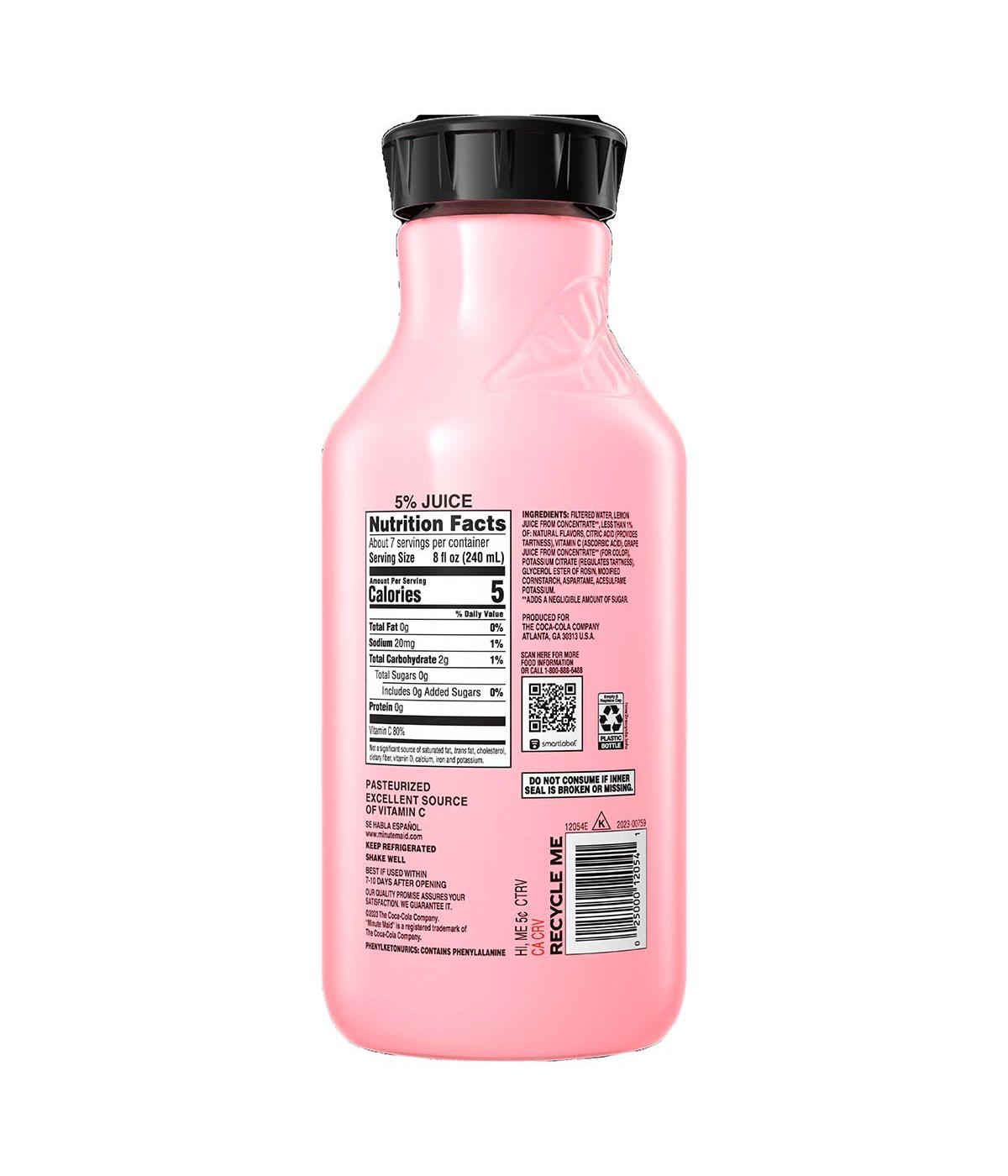 Minute Maid Zero Sugar Pink Lemonade; image 2 of 2