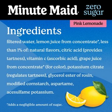 Minute Maid Zero Sugar Pink Lemonade