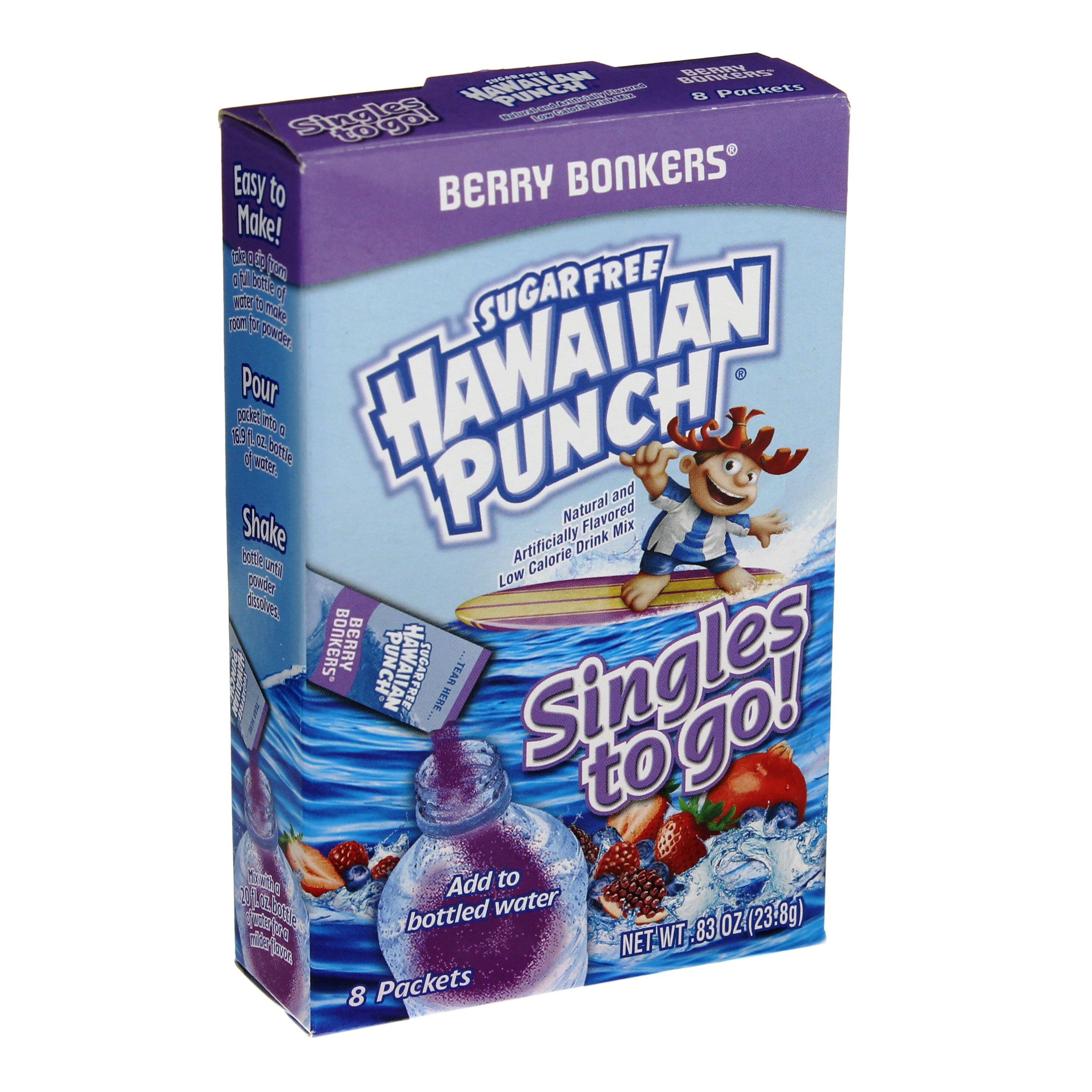 Hawaiian Punch Singles To Go Go Berry Bonkers Drink Mix Shop Mixes And Flavor Enhancers At H E B 5053