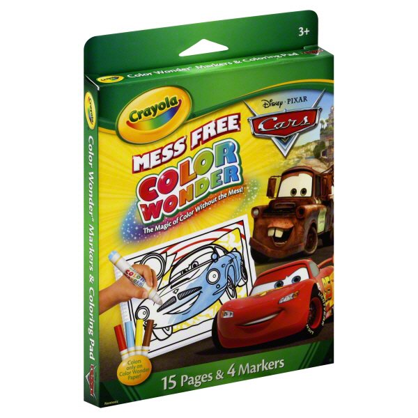 Crayola Disney Cars Mess Free Color Wonder Markers & Coloring Pad