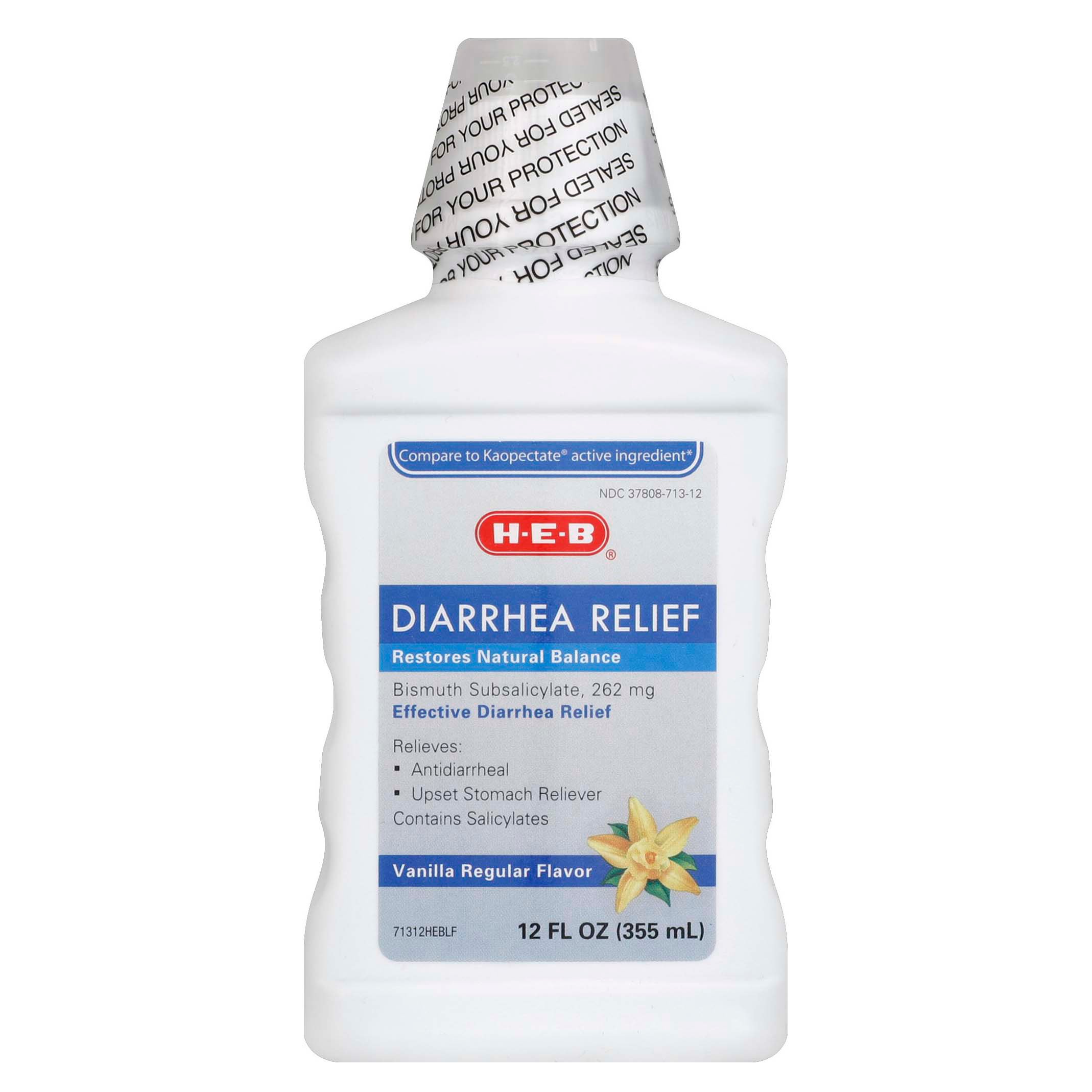 HEB Vanilla Regular Flavor Diarrhea Relief Liquid Shop Digestion & nausea at HEB