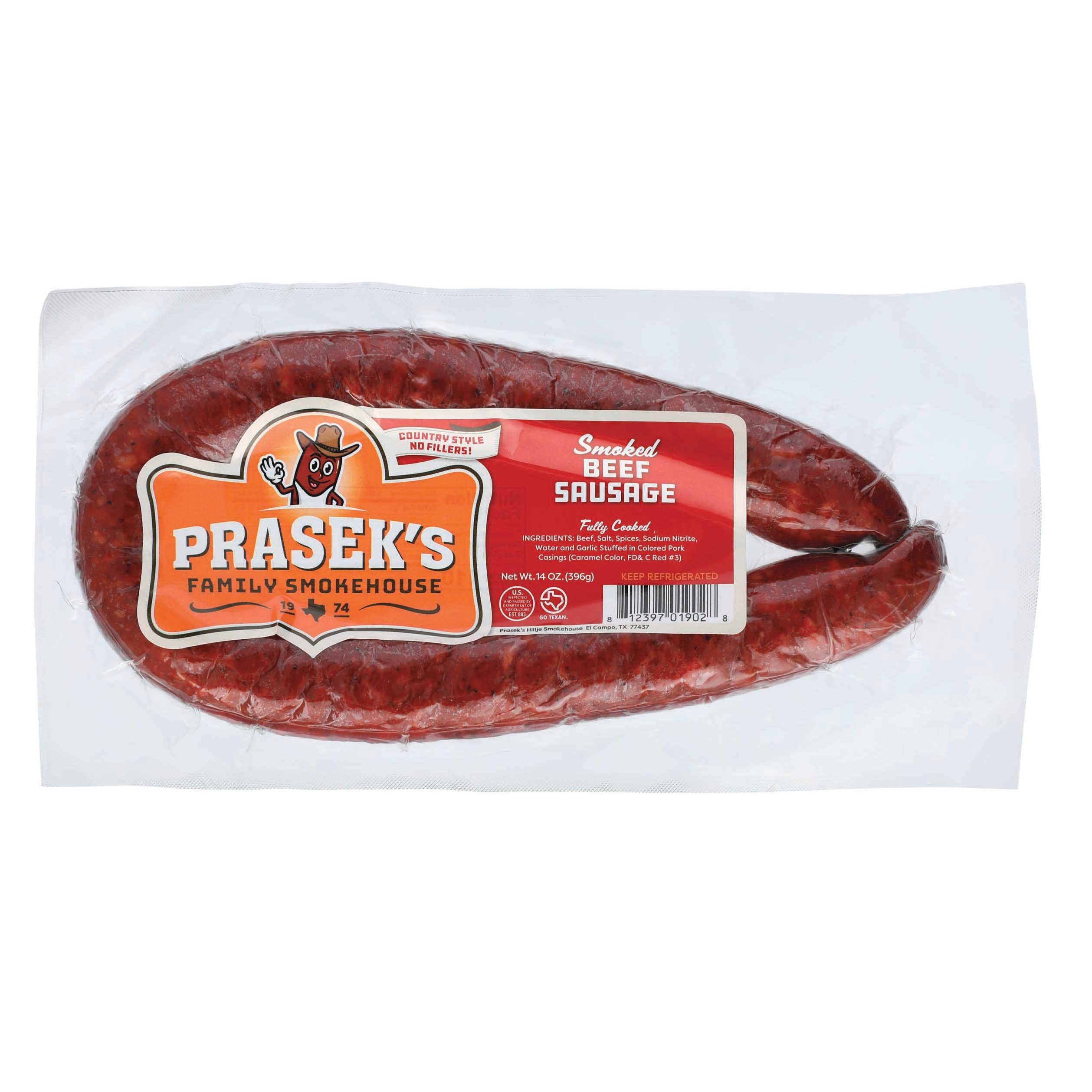 Prasek's Smoked Beef Sausage