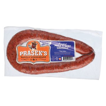 Prasek's Smoked Pork and Beef Sausage, 16 oz