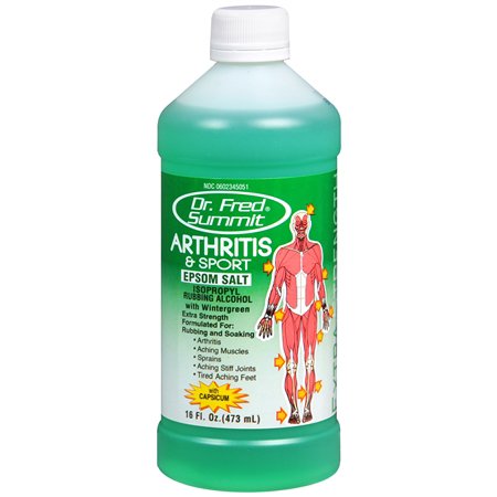 Dr Fred Summit Arthritis & Sport Rubbing Alcohol, Wintergreen, 4 Pack