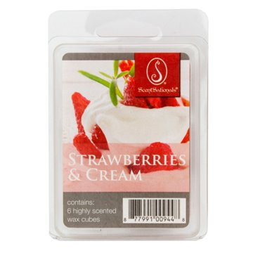 ScentSationals Strawberries & Cream Scented Wax Melt Cubes, 2.5 oz