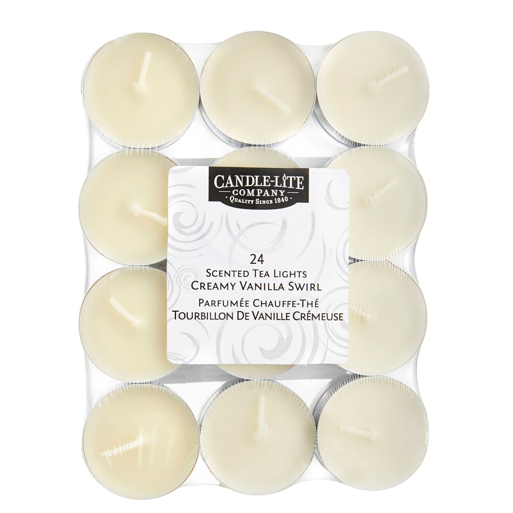 CandleLite Creamy Vanilla Swirl Scented Tea Lights White Shop Air