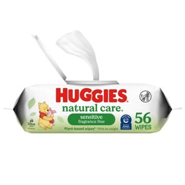 Huggies Natural Care Sensitive Baby Wipes - Fragrance Free, 56 ct