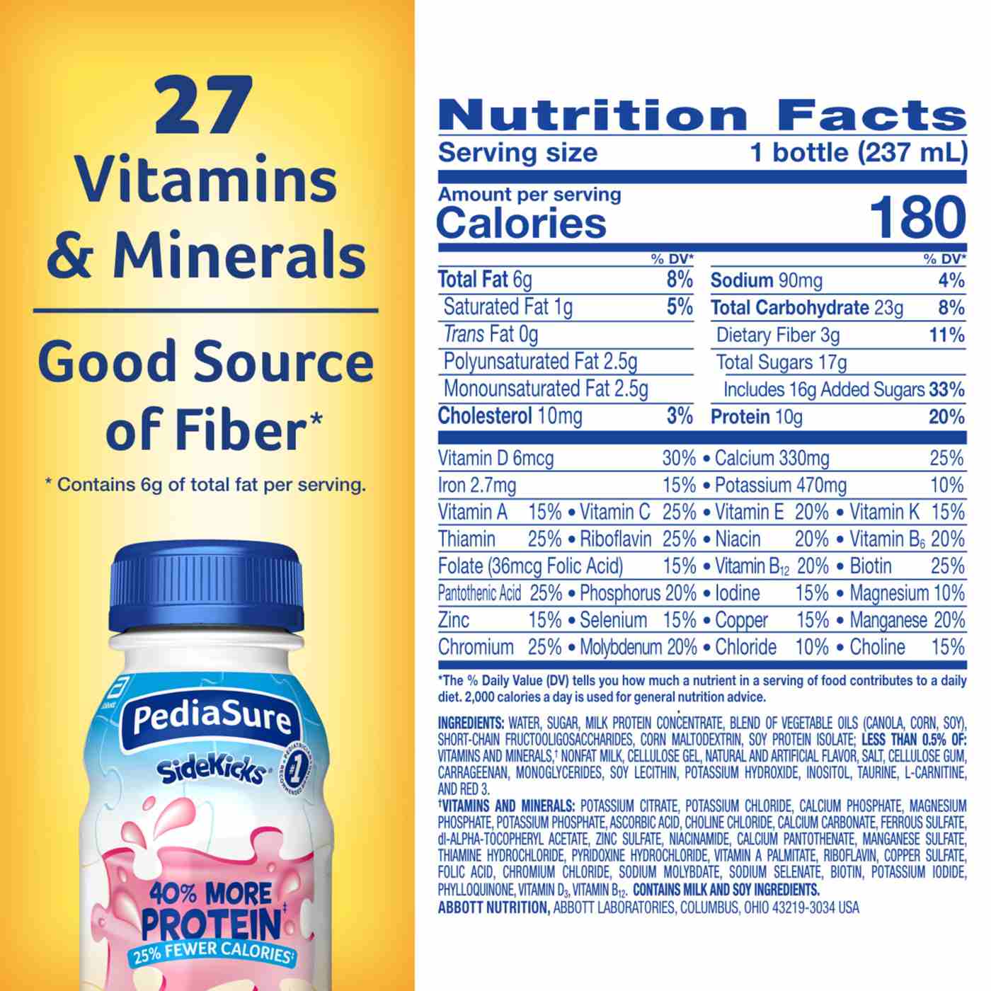 PediaSure SideKicks Nutrition Shake - Strawberry; image 4 of 7