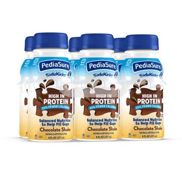 PediaSure SideKicks 10g Protein Nutrtional Shake for Kids - Chocolate, 8 oz Bottles, 6 pk