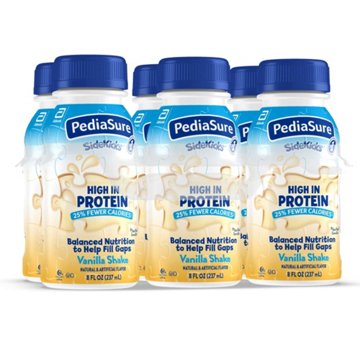 PediaSure SideKicks 10g Protein Nutrtional Shake for Kids - Vanilla, 8 oz Bottles, 6 pk
