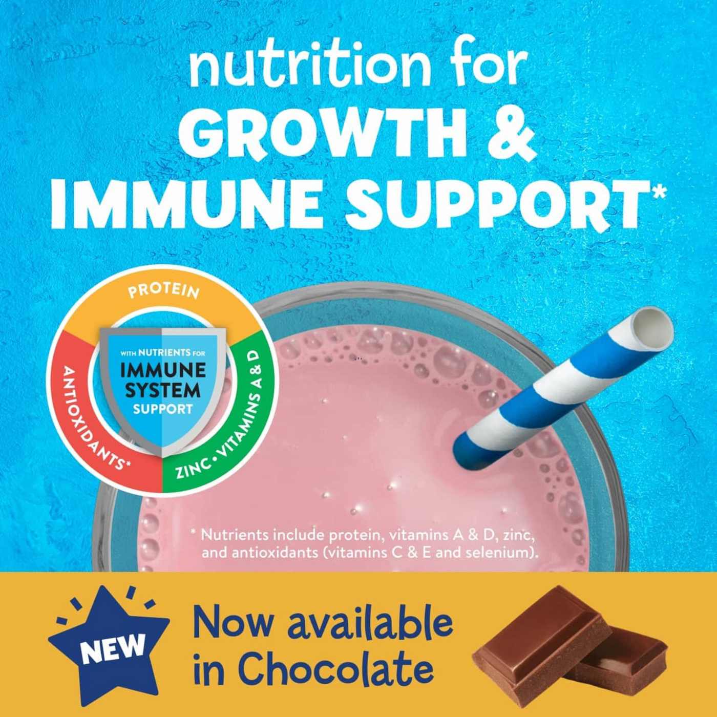 PediaSure Grow & Gain with Fiber + Immune Support Shake - Strawberry; image 5 of 10