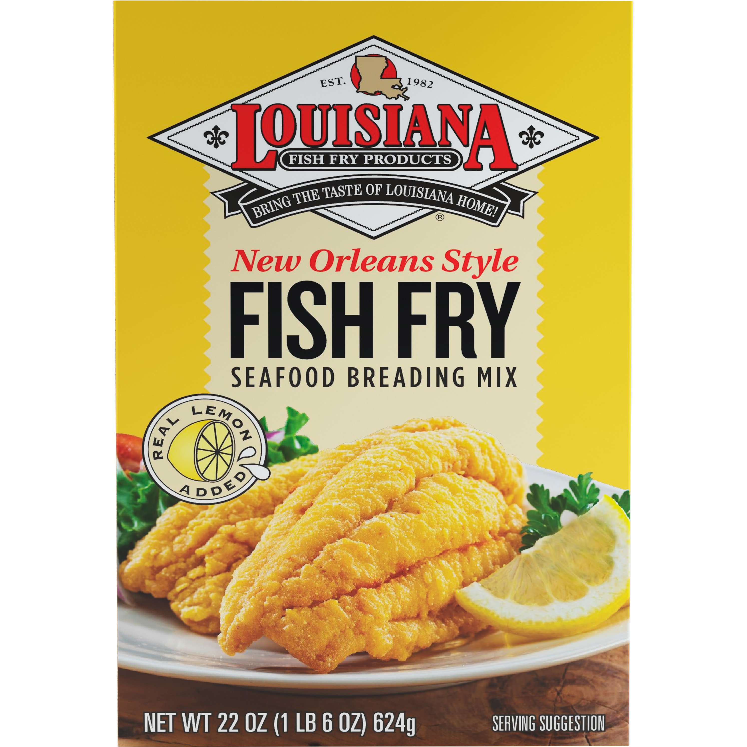 Louisiana Fish Fry Products New Orleans Style Fish Fry with Lemon ...