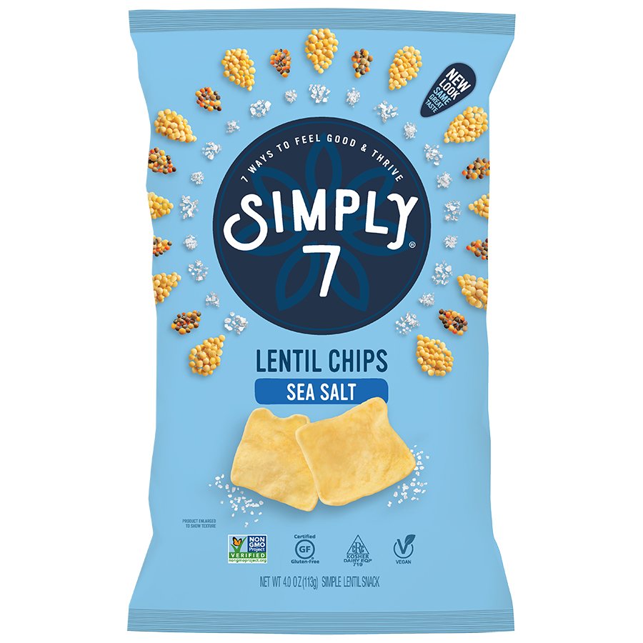 Simply 7 Sea Salt Lentil Chips Shop Chips at HEB