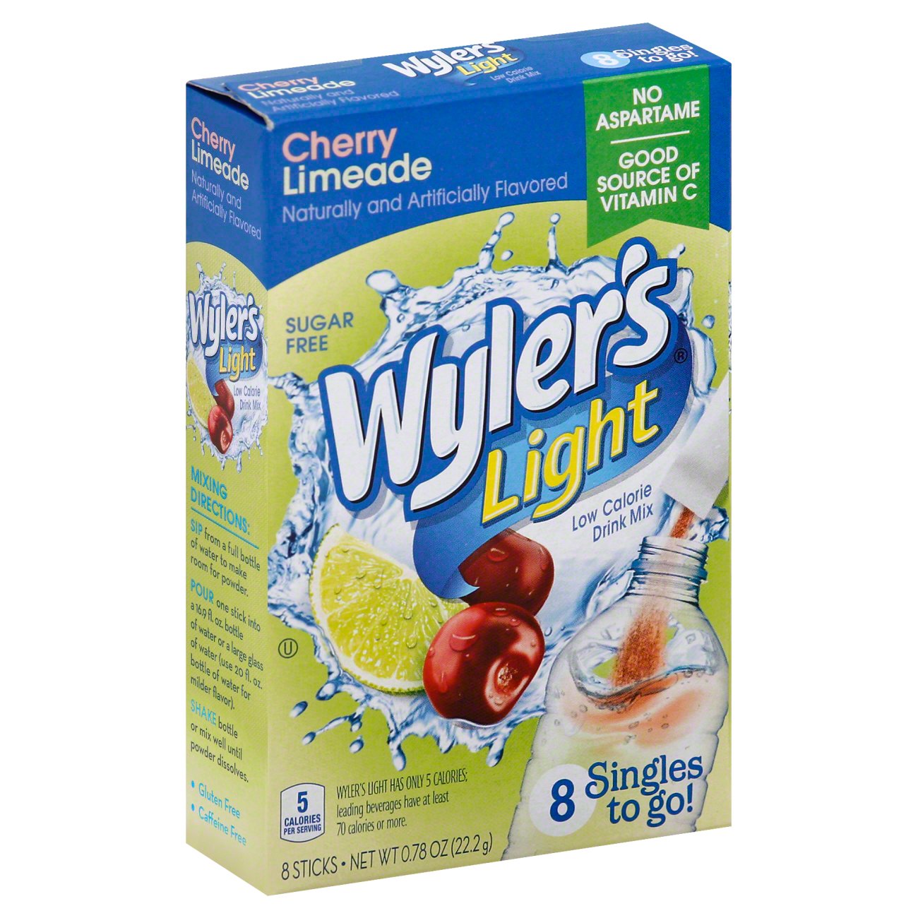 Wyler's Light Singles to Go! Cherry Limeade Drink Mix Shop Mixes