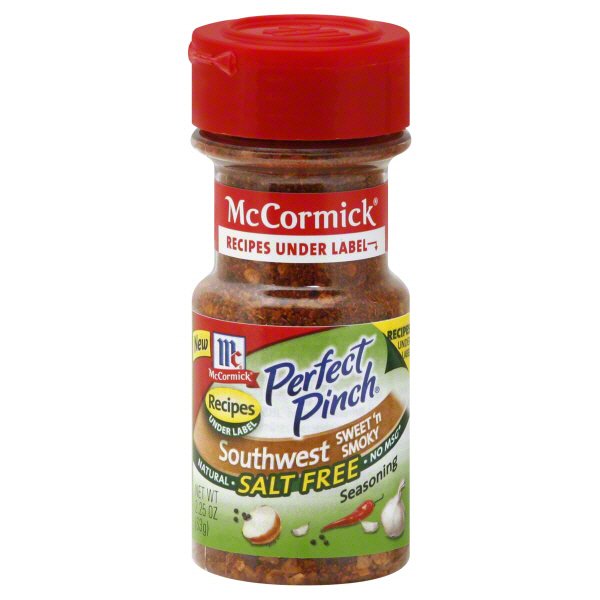 McCormick Perfect Pinch Salt Free Southwest Sweet 'N Smoky Seasoning ...