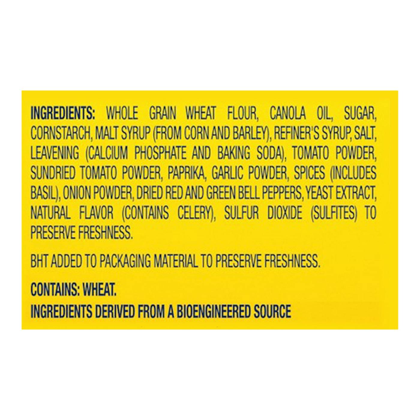 Wheat Thins Sundried Tomato & Basil Whole Grain Wheat Crackers; image 8 of 8