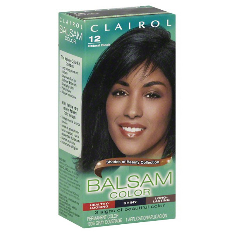 Clairol Balsam Color Shades of Beauty Collection 12 Natural Black Permanent  Color - Shop Clairol Balsam Color Shades of Beauty Collection 12 Natural  Black Permanent Color - Shop Clairol Balsam Color Shades