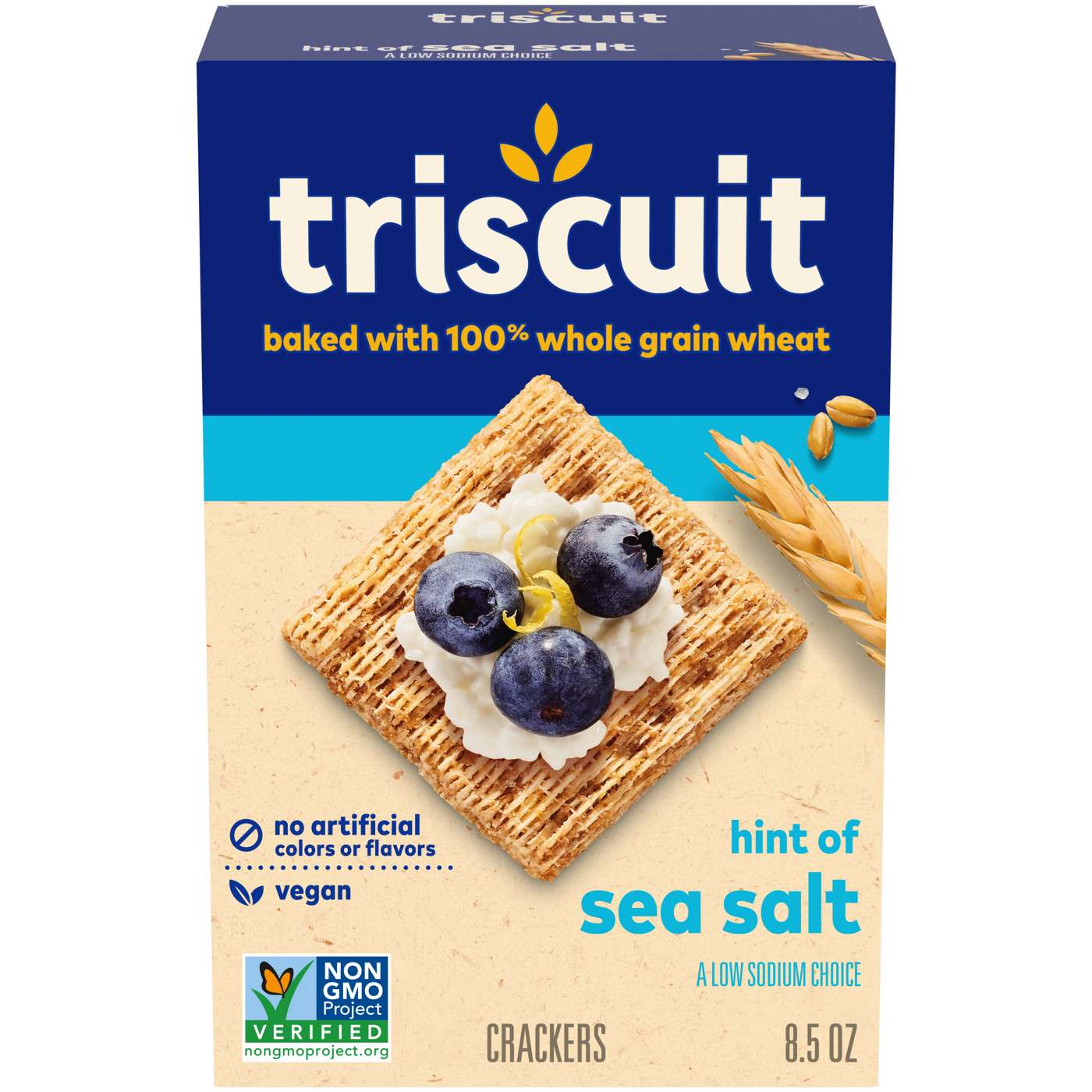 Triscuit Hint of Sea Salt Whole Grain Wheat Crackers; image 1 of 10