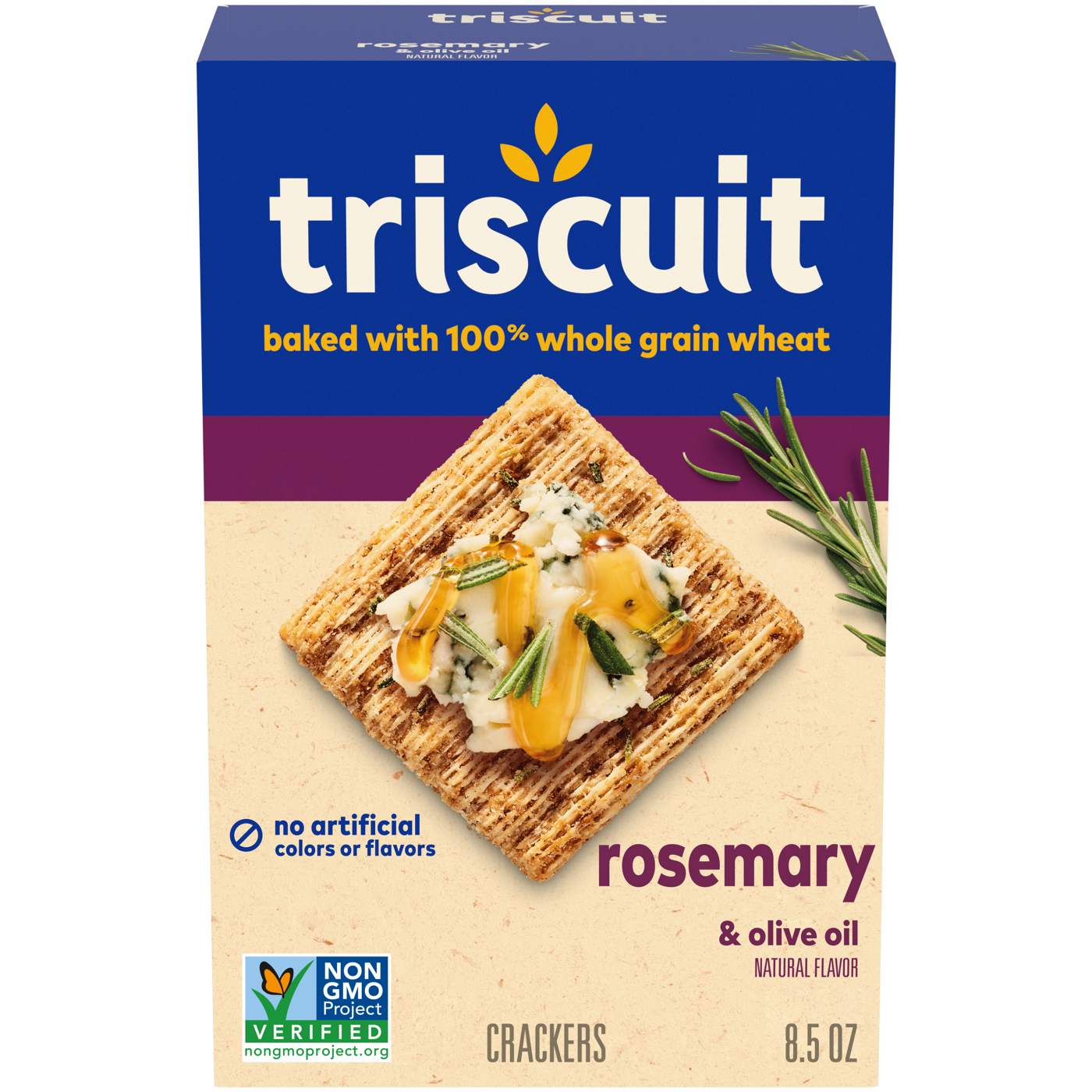 Triscuit Rosemary & Olive Oil Whole Grain Wheat Crackers; image 1 of 10