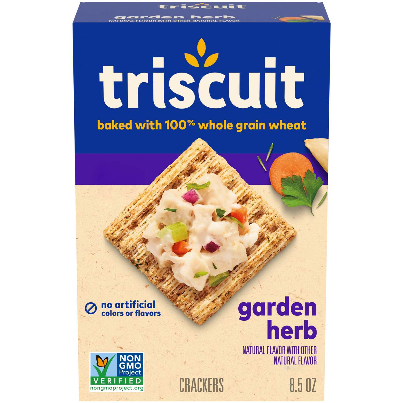 Triscuit Garden Herb Whole Grain Wheat Crackers; image 1 of 10