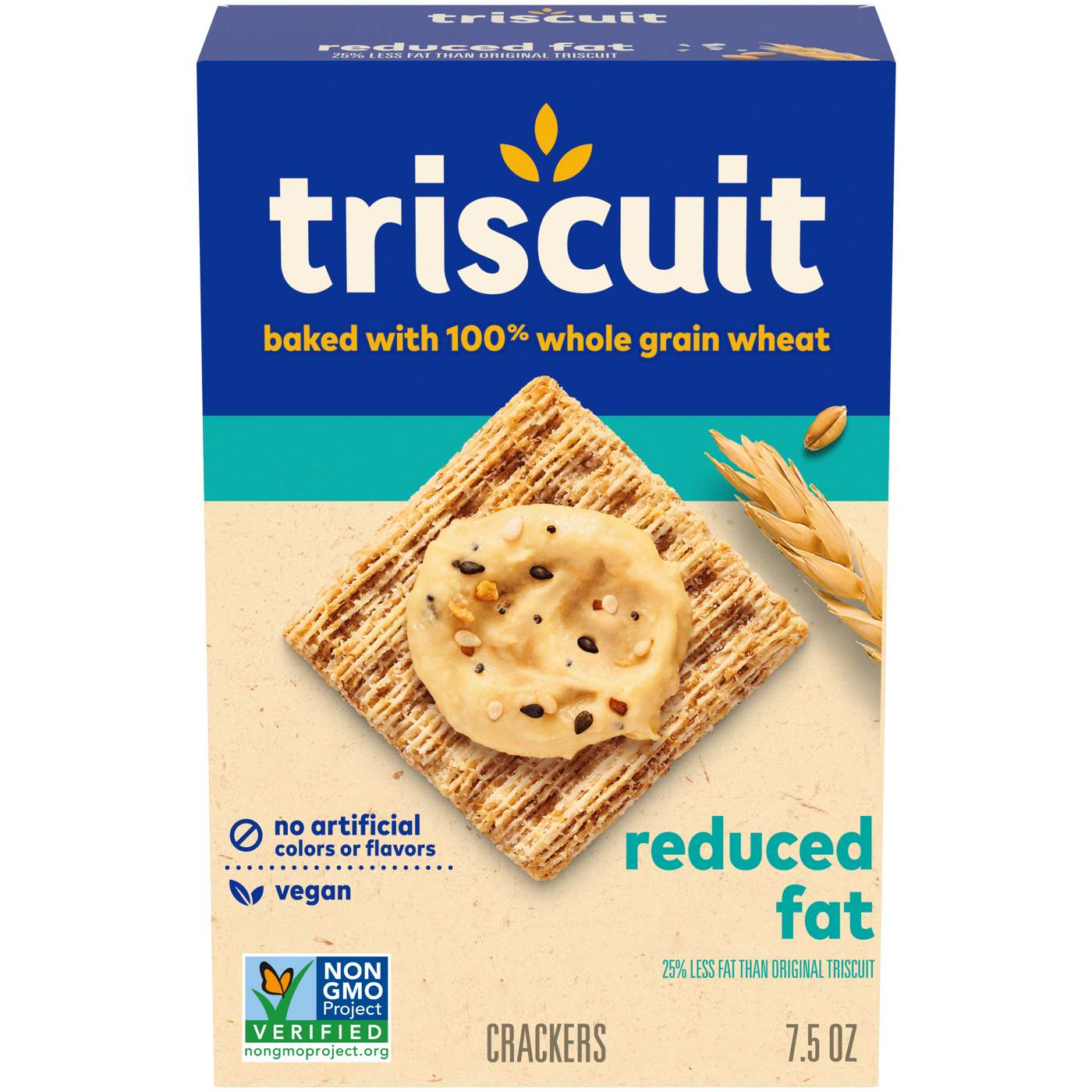 Triscuit Reduced Fat Whole Grain Wheat Crackers; image 1 of 10