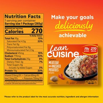 Lean Cuisine 19g Protein Meatloaf & Mashed Potatoes Frozen Meal