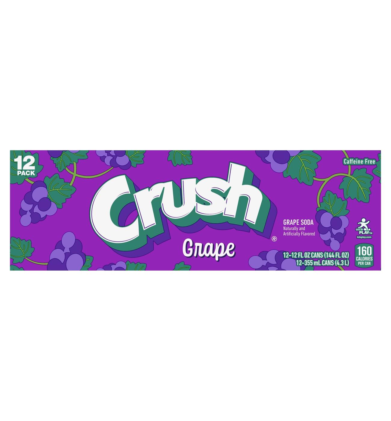 Crush Grape Soda 12 oz Cans; image 2 of 2