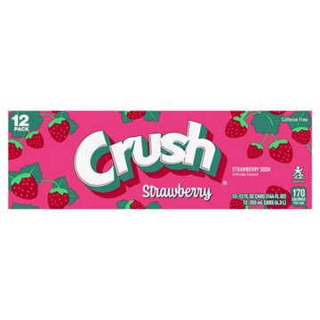 Crush Strawberry Soda 12 pk Cans