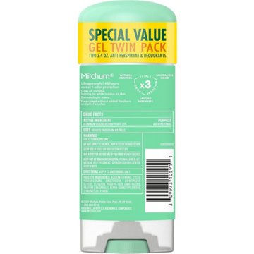 Mitchum For Women Power Shower Fresh Anti-Perspirant & Deodorant Gel Twin Pack, 6.8 oz