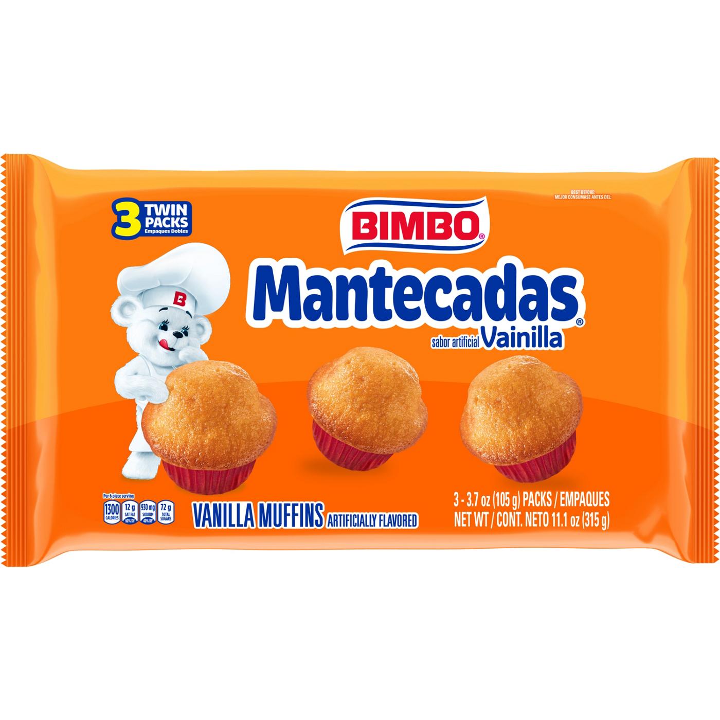 Bimbo Mantecadas Vanilla Muffins Twin Packs; image 1 of 7