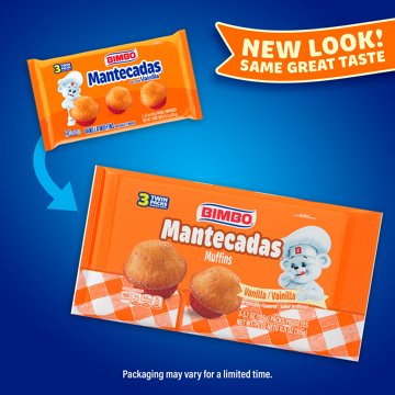 Bimbo Mantecadas Vanilla Muffins Twin Packs