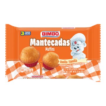 Bimbo Mantecadas Vanilla Muffins Twin Packs