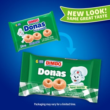 Bimbo Donas Sugared Donuts Twin Packs, 6 ct