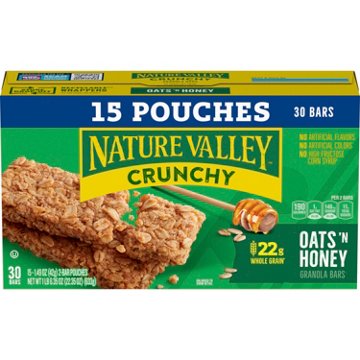 Nature Valley Oats 'n Honey Crunchy Granola Bars Family Pack, 15 ct