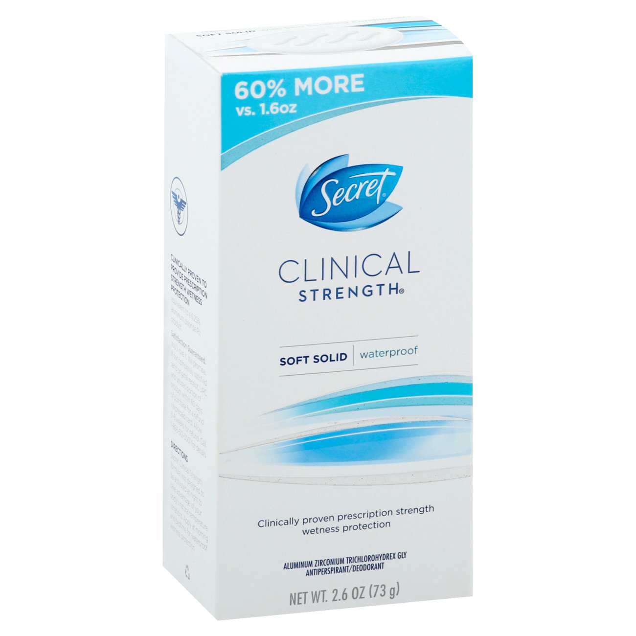 Secret Clinical Strength Waterproof Soft Solid Antiperspirant/Deodorant ...