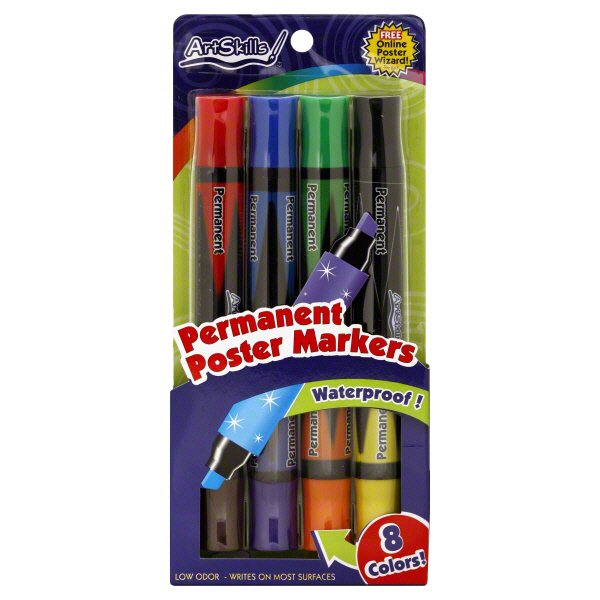 ArtSkills Permanent Double Tipped Poster Assorted Color Markers Shop   001558220