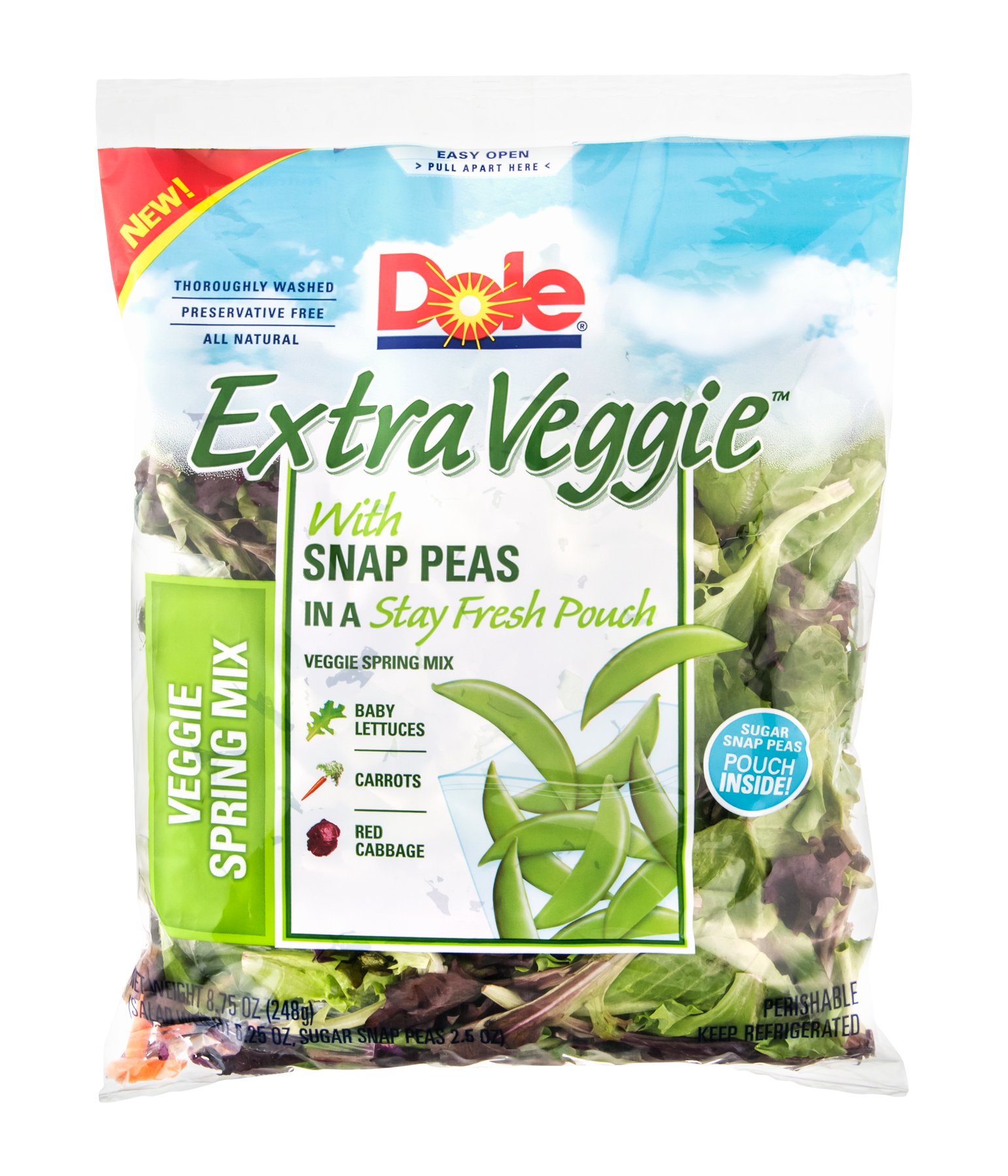 Dole Extra Veggie! Spring Mix with Snap Peas Shop Lettuce & leafy
