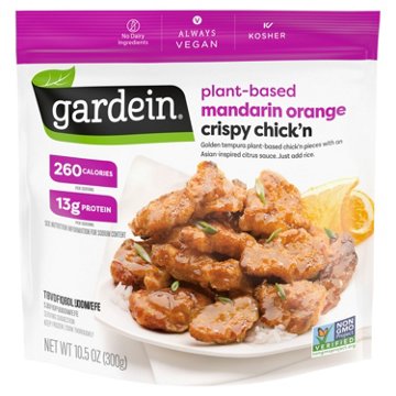 Gardein Vegan Frozen Mandarin Orange Crispy Plant-Based Chick'n, 10.5 oz
