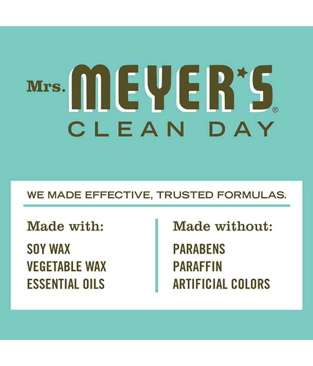 Mrs. Meyer's Clean Day Basil Soy Candle; image 2 of 6