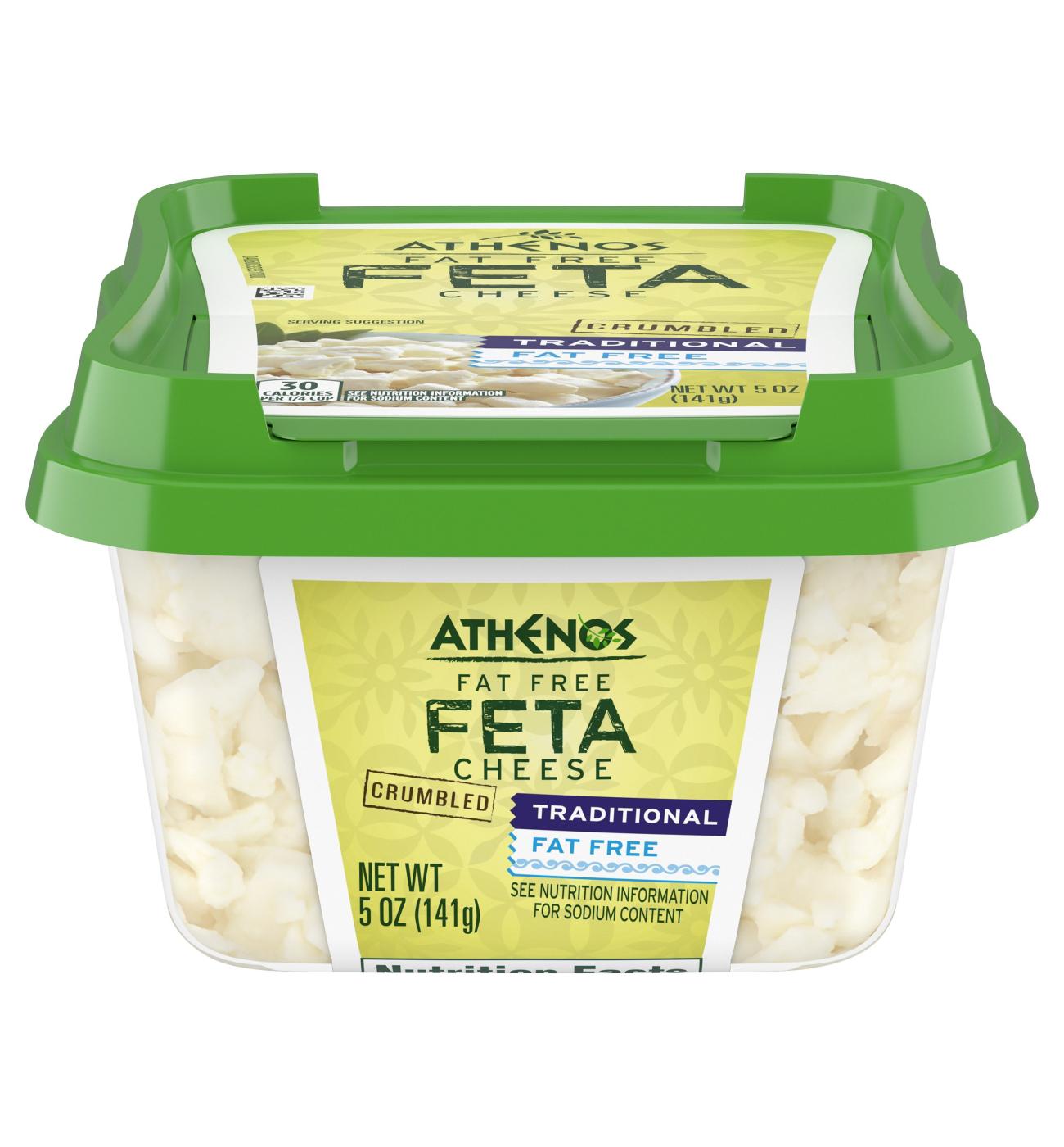 Athenos Fat Free Feta Cheese Crumbles; image 1 of 11