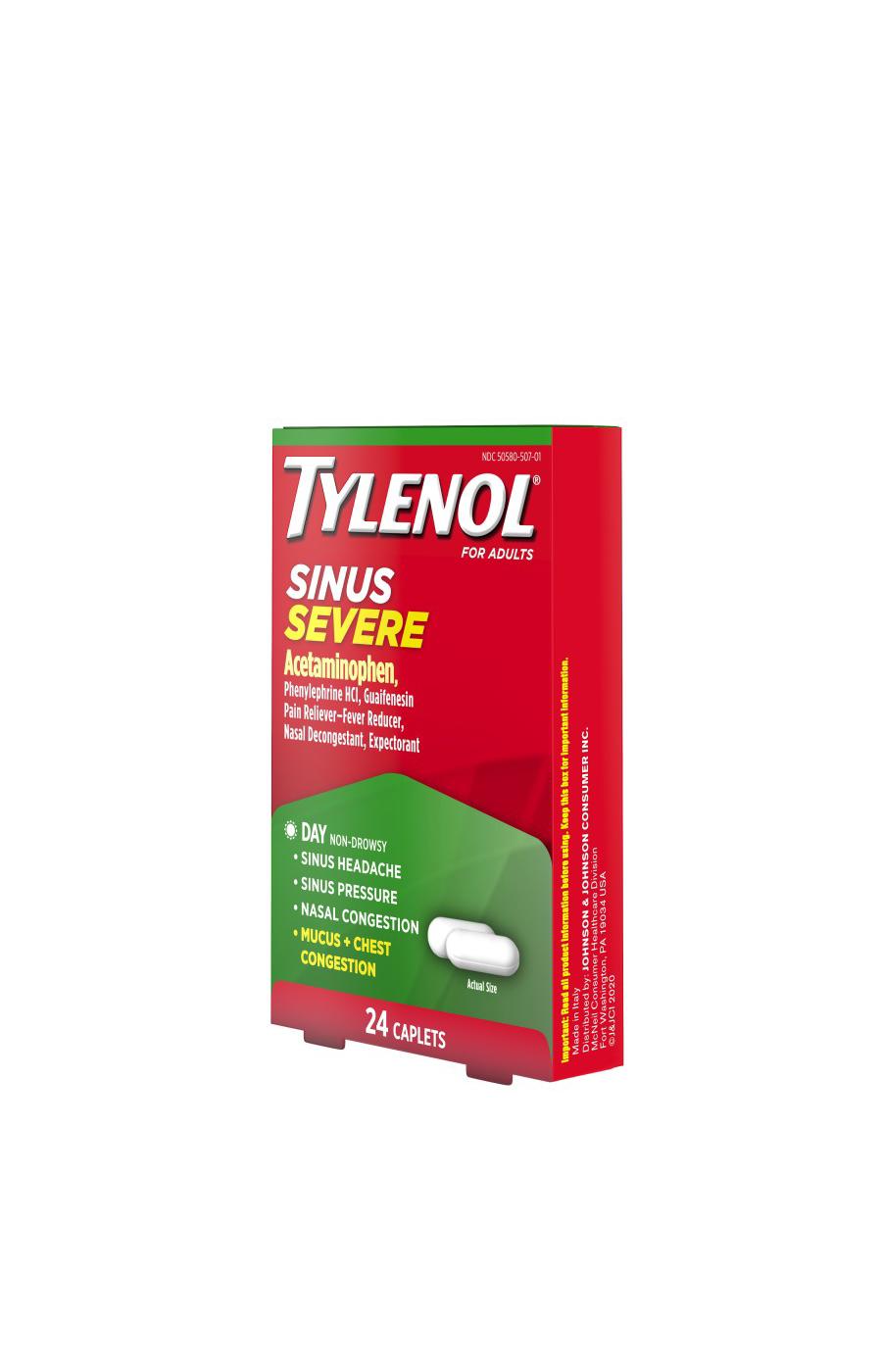 Tylenol Sinus Severe Daytime Caplets; image 2 of 6