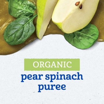 Gerber Stage 2 Baby Food Pouch - Organic Pear Spinach Puree