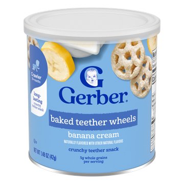 Gerber Snacks for Baby Teether Wheels - Banana Cream